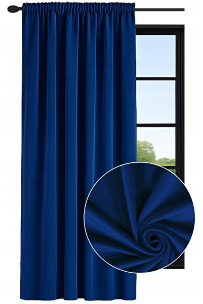 NOW-ART , Drapery Curtain Curtain, Classic Plain Pattern, 140x220 cm, Black, ...