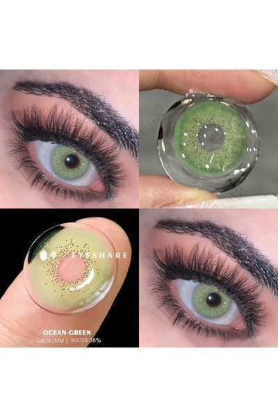 EYESSTORE OCEAN GREEN YEŞİL TONDA DOĞAL GÖZ LENSİ 1 YILLIKTIR