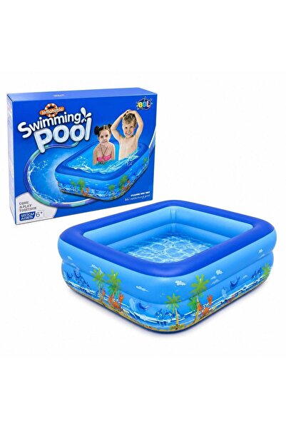 hey Inflatable pool for children, 120 x 90 x 30 cm, with 2 rings, colorful oc...