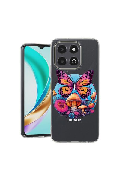 bestcase Прозрачен тънък силиконов калъф, съвместим с Honor X6c, Цветове на м...
