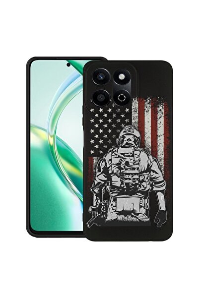 bestcase ¬Æ Husa pentru Honor 200 Smart, Slim Silicon, American Soldier, Prot...