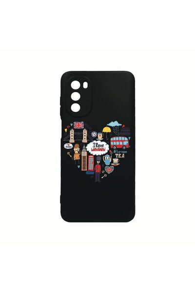 bestcase Husa Silicon, Compatibila cu Motorola Moto G82 / Moto G52, I Love Lo...
