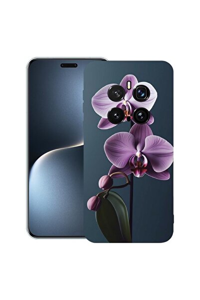 bestcase Калъф за Honor Magic7 Pro, Премиум тънък силиконов 1.2ММ, Лилава орх...