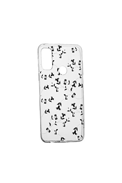 bestcase Husa Silicon Compatibila Cu Motorola Moto E40, Black Flowers, rezist...