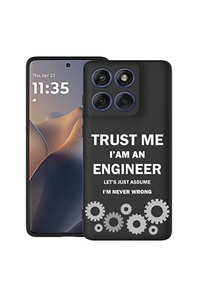 bestcase Ултра тънък силиконов калъф за Motorola Edge 60 Pro с дизайн  "Trust...