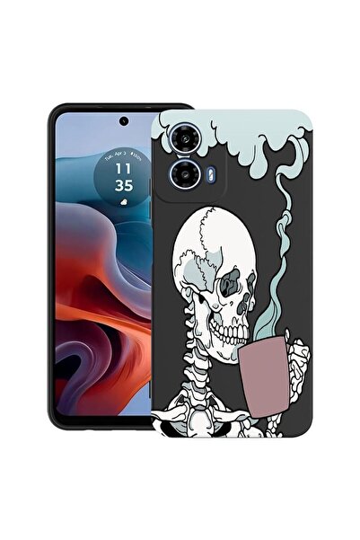 bestcase Θήκη για Motorola Moto G45 με σχέδιο κρανίου, TPU Ματ Εξαιρετικά Λεπ...