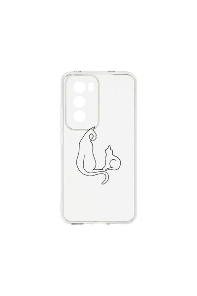 bestcase ¬Æ Husa Clear Silicon 2MM, Compatibila Cu OPPO Reno12 5G, Abstract C...