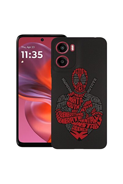 bestcase ¬Æ Husa pentru Motorola Moto E15 / Moto G05, Calligraphy Dead Red, S...