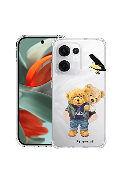 bestcase Противоударен калъф 1.5 мм, съвместим с OPPO Reno15, с дизайн Мече Т...