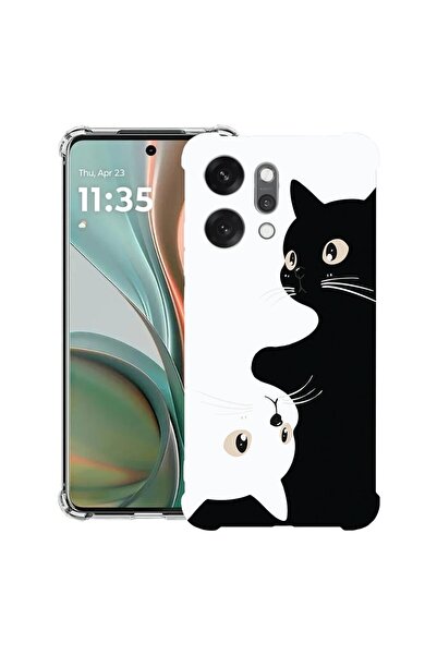 bestcase Husă Antișoc Compatibilă cu OPPO Reno14 F / FS, Pisici Alb-Negru, 20...