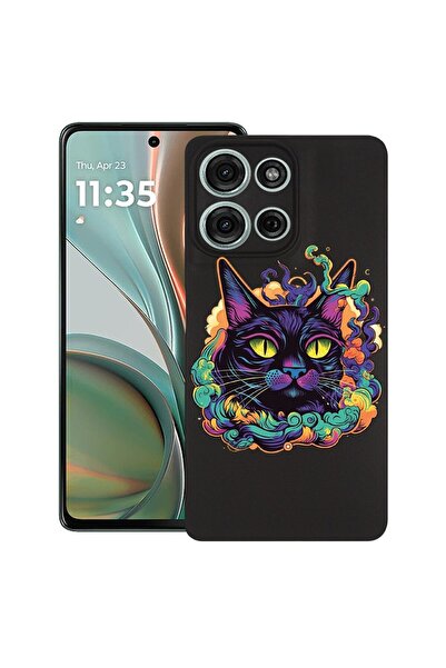bestcase ¬Æ Husa pentru Motorola Moto G75, Dream Colors - Black Cat, Slim Sil...