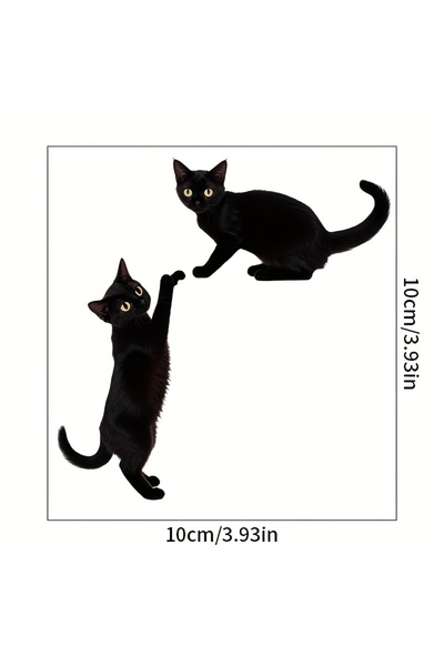 Choice Small A 1pc Black Cat Themed Switch Decor Wall Decal with Cute Kitten,...