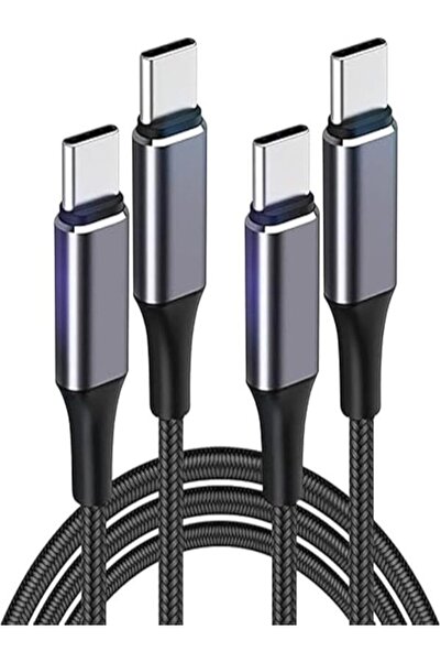 Genrics AASHZ able 1M, 60W Nylon-Braided Cord USB-C to USB-C 2.0 Cable Compat...