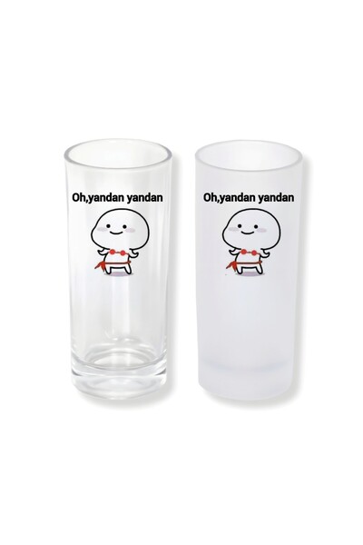 Ghostbastır Oh Yandan Yandan Ice/Cold-Free Option Raki Glass – 1 Stylish Pres...
