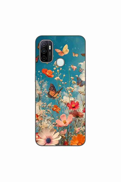OEM Θήκη συμβατή με Oppo A53 από σιλικόνη gel TPU με σχέδιο λουλουδιών και πε...