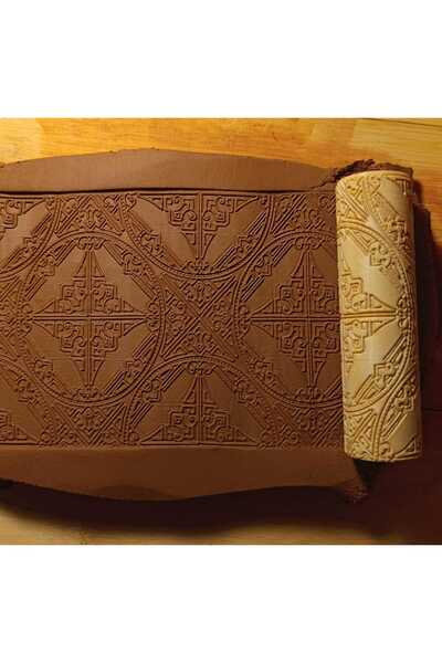 Enbceramic 10 CM SERAMİK POLİMER KİL DOKU RULOSU DESEN OKLAVASI