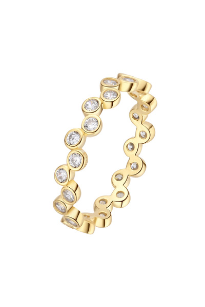 Lisa&Co. Inel Argint Particle 56 mm / Argint placat cu rodiu / Zircon