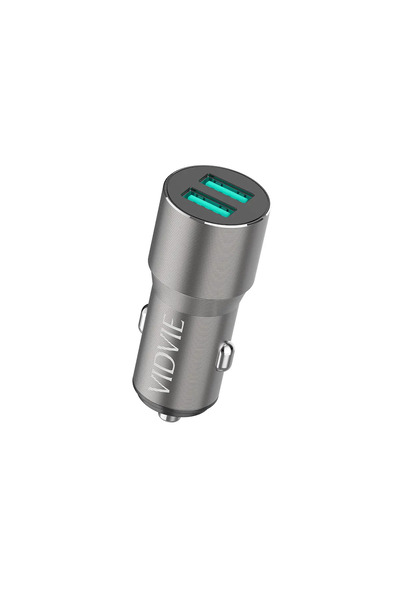 Vidvie شاحن سيارة سريع QC3.0 من الألومنيوم بمنفذ USB مزدوج طراز CC537