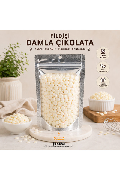 şekers hayatınıza renk katan tatlar Efes chocalate Fildişi Damla Çikolata 40 Gr