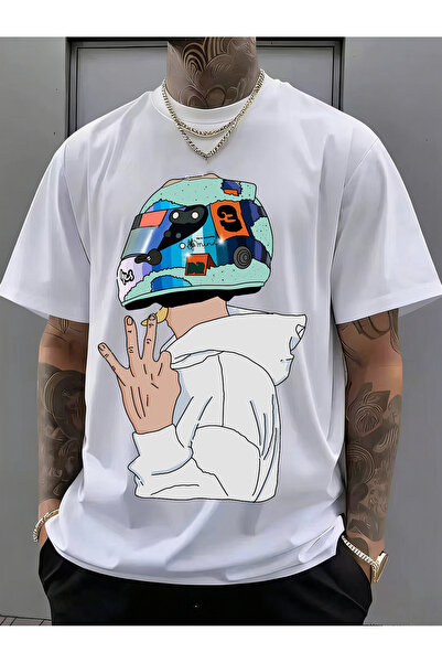 SAUDI F1 CAR Men and Women's 100% Cotton T-Shirt - Oversized Crew Neck Short ...