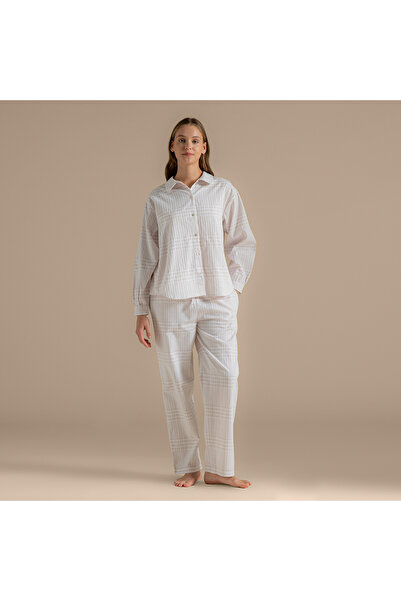 Chakra Rıa Pajama Set Ashy Rose/Ecru