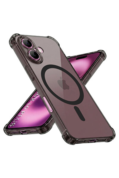 Techsuit Husa pentru iPhone 16 Plus, Shockproof Clear Silicone MagSafe, prote...