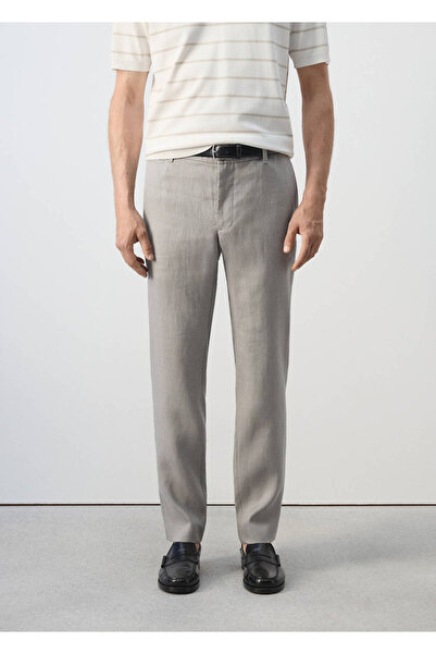 MANGO Man Slim fit %100 keten pantolon
