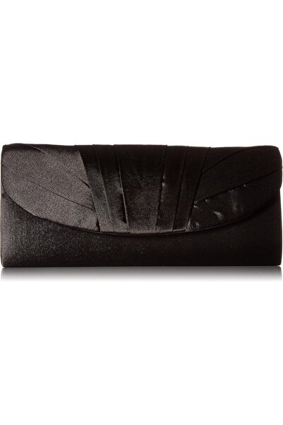 Jessica McClintock Angel Satin Tuxedo Flap Clutch Handbag for Women for Eveni...