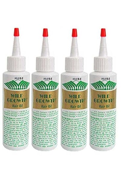 WILD GROWTH زيت للشعر في زجاجة سعة 4 أونصات (4 عبوات) لفك تشابك الشعر وتطويله...