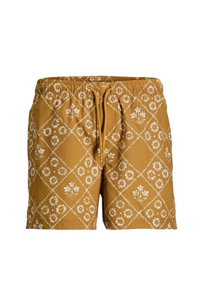 Jack & Jones JPSTMAUI Shell Desenli Erkek Deniz Şortu Regular Fit Rahat