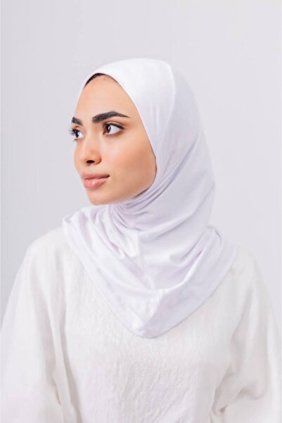 4seasons scarf Syrian Hijab Two Pieces Cotton Luffa White