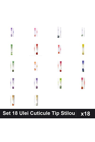 NAİLS Set 18 Ulei Cuticule Tip Stilou - Lavanda, Peach, Osmanthus, Lily, Mar ...