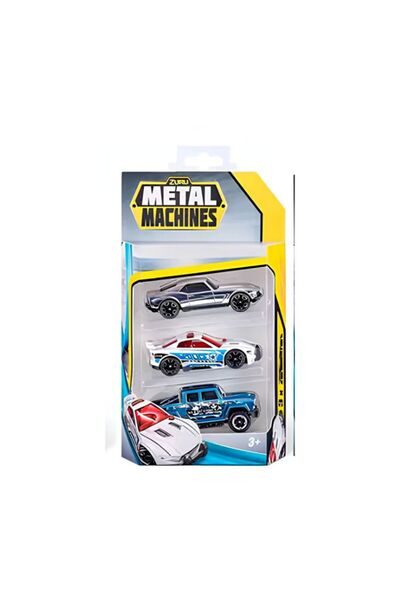 Noname Set 3 masinute din metal(Alb, Gri, Albastru), Meta...
