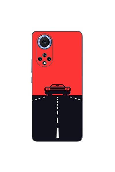 OEM Husa compatibila cu Huawei Nova 9 Silicon Gel Tpu Model Red Sky Muscle Car