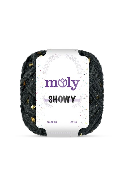 Moly Showy Simli Kalın El Örgü İpi | Col. No: 003 |100 gr 40 mt - XXL Çanta v...