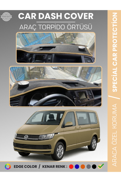 COLONY VOLKSWAGEN TRANSPORTER T6 (2015-2020) Torpido Örtüsü Ön Göğüs Koruma T...