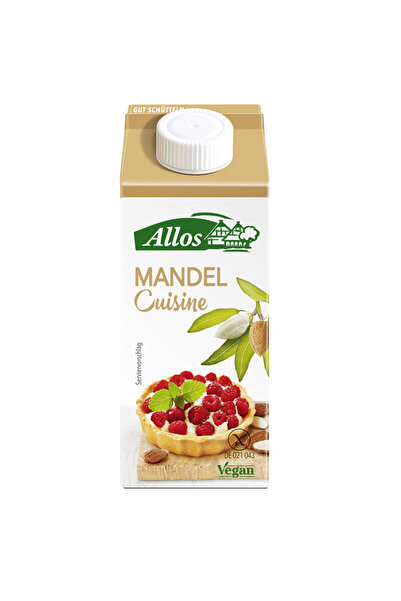 Allos Cremă de gătit organică din migdale, vegană, fără gluten, 200 ml