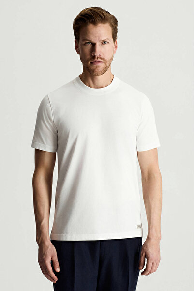 Hemington Saf Pamuk Bisiklet Yaka Beyaz T-Shirt