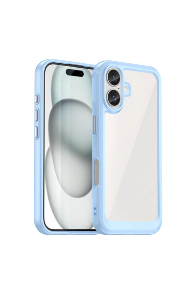 Hurtel Husă Outer Space cu ramă din gel pentru iPhone 16 Plus - Albastru