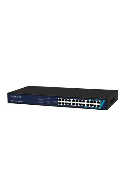 Lanview Unmanaged 24-Port Full Gigabit Intelligent Ethernet Switch 1U rack-mo...