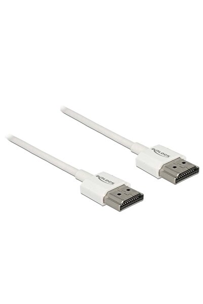 DELOCK HDMI-Kabel HighSpeed Ethernet A->A 4K 3D 0,25m wei√ü