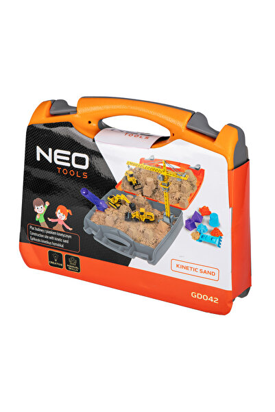 NEO Tools Placă de construcție cu nisip cinetic, Jucărie în valiză