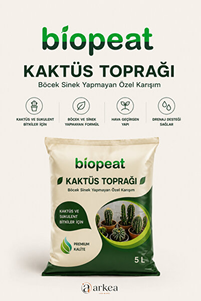 BioPeat 5 LT Kaktüs Toprağı – Sukulent ve Kaktüsler İçin Hava Geçirgen Özel K...