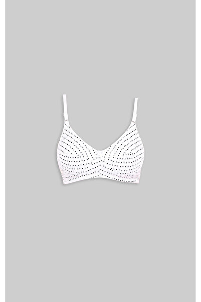 Bodycare Regular Dot Printed Bra for Women - 42B, White