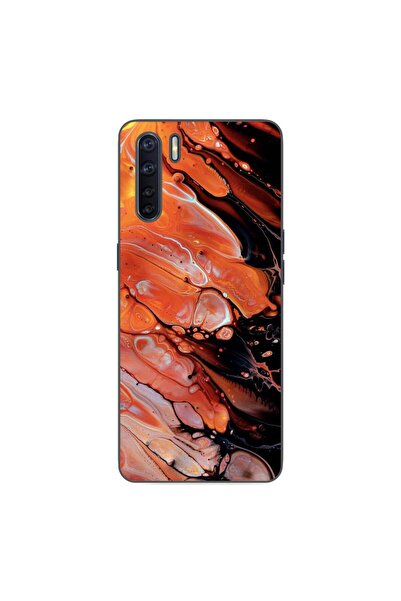 OEM Husa compatibila cu Oppo A91 Silicon Gel Tpu Model Abstract Lava Flow