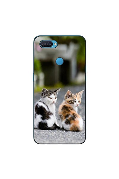 OEM Калъф, съвместим с Oppo A12, силиконов гел TPU, с шарка на котенца