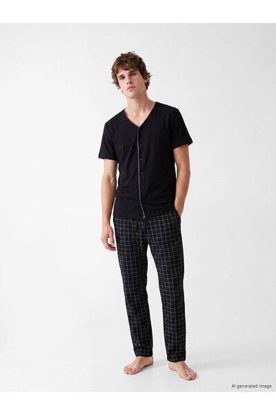 LC Waikiki Vizyon New Season Regular Fit Plaid Men's Pajama Set