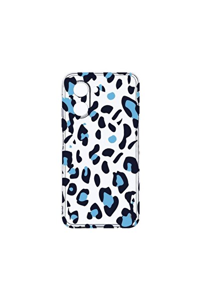 bestcase Διαφανής Θήκη Σιλικόνης 2MM, Συμβατή με Realme C33, Μπλε Σχέδιο Λεοπ...