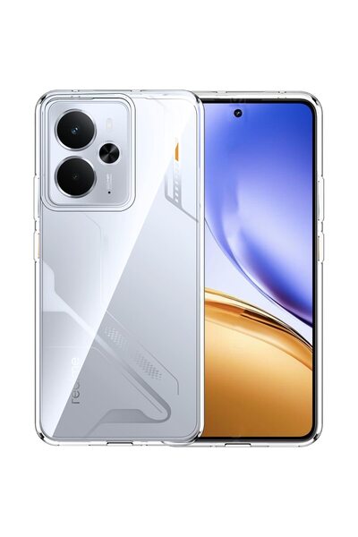 bestcase ¬Æ Husa Clear Silicon + Folie de sticla inclusa Compatibila cu Realm...