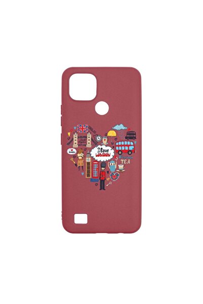 bestcase Husa Silicon, Compatibila Cu Realme C21, I Love London, rezistenta l...